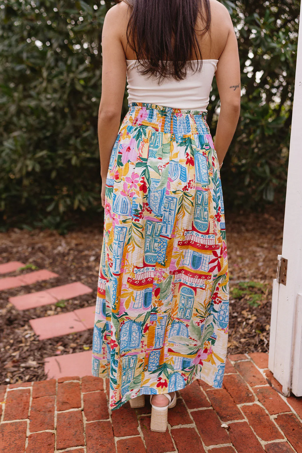 Aurora White Multi Button-Up Maxi Skirt - Image 4