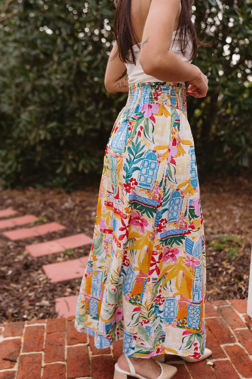Aurora White Multi Button-Up Maxi Skirt - Image 8