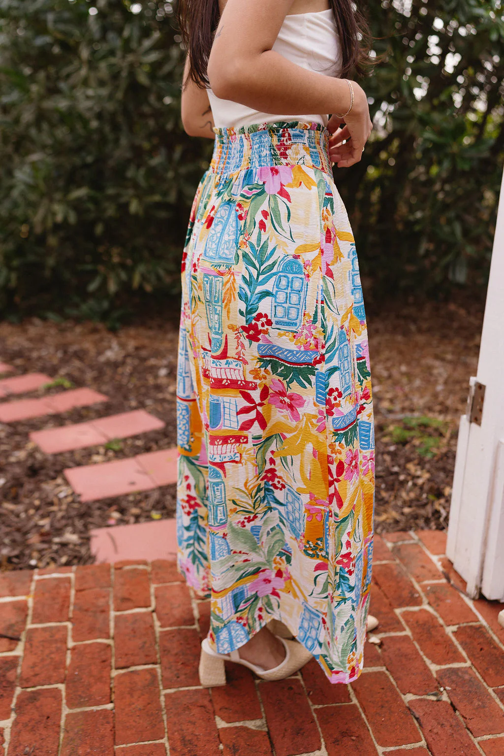 Aurora White Multi Button-Up Maxi Skirt - Image 9