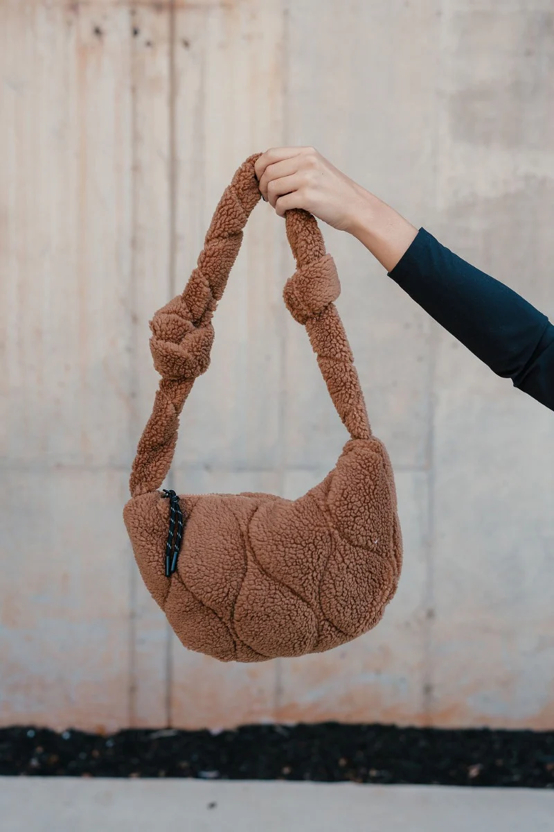 Ava Brown Sherpa Tote - Image 2