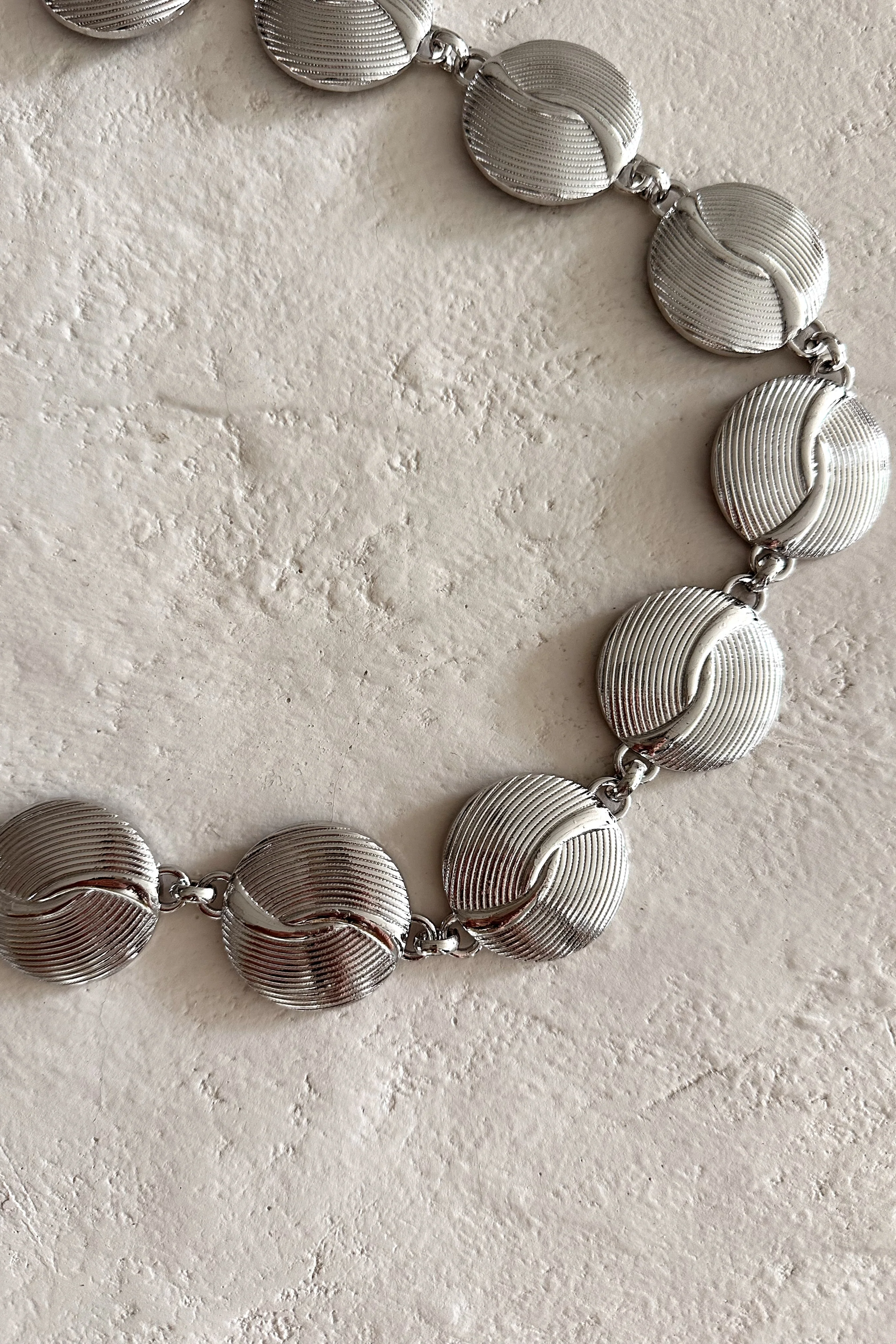 Ava Silver Medallions Chain Link Belt - Image 2