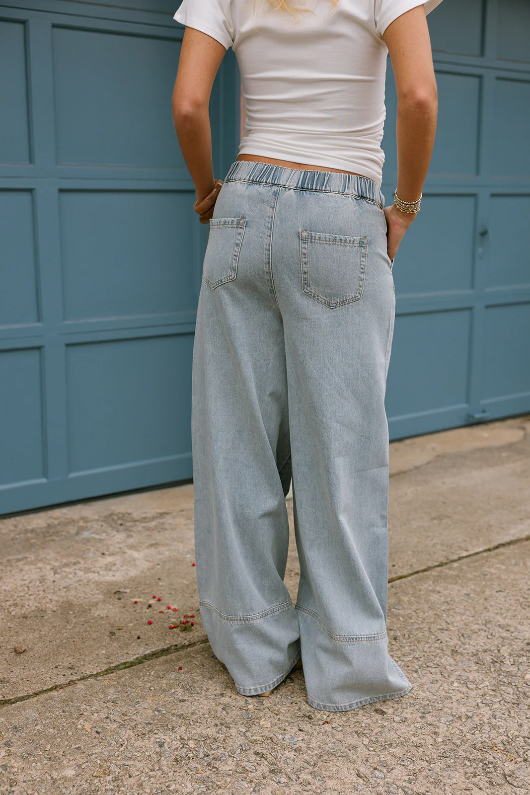 Avery Light Denim Baggy Wide Leg Pants - Image 4