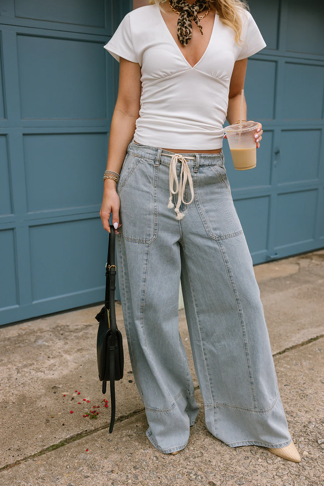 Avery Light Denim Baggy Wide Leg Pants - Image 5