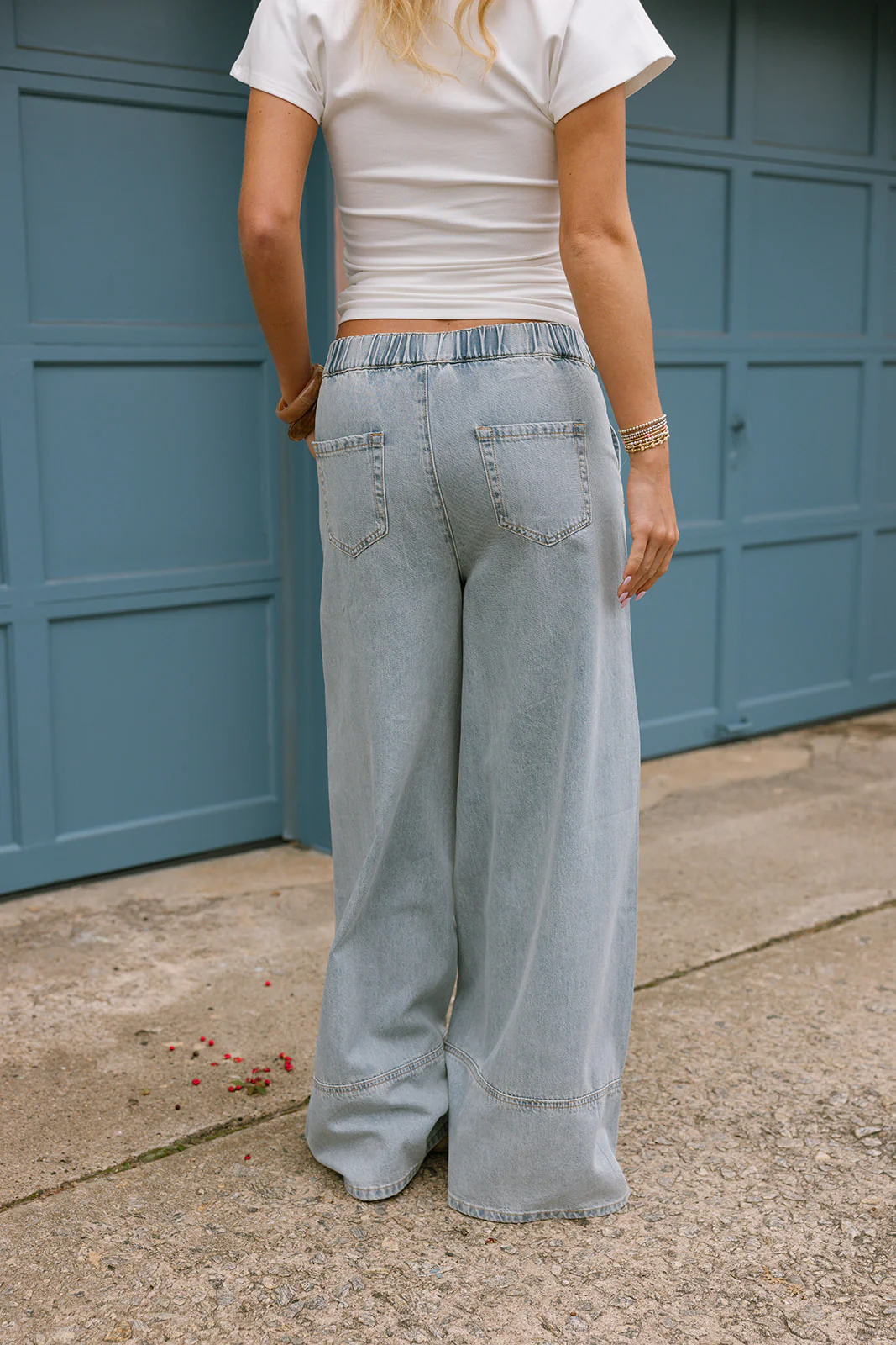 Avery Light Denim Baggy Wide Leg Pants - Image 8