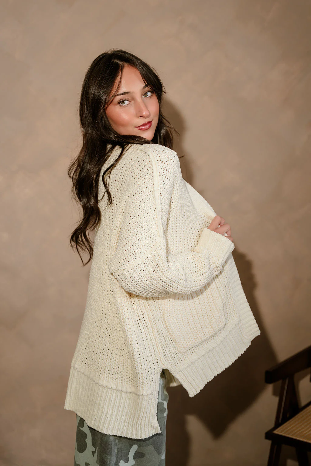 Ayla Pale Yellow Knit Cardigan - Image 3