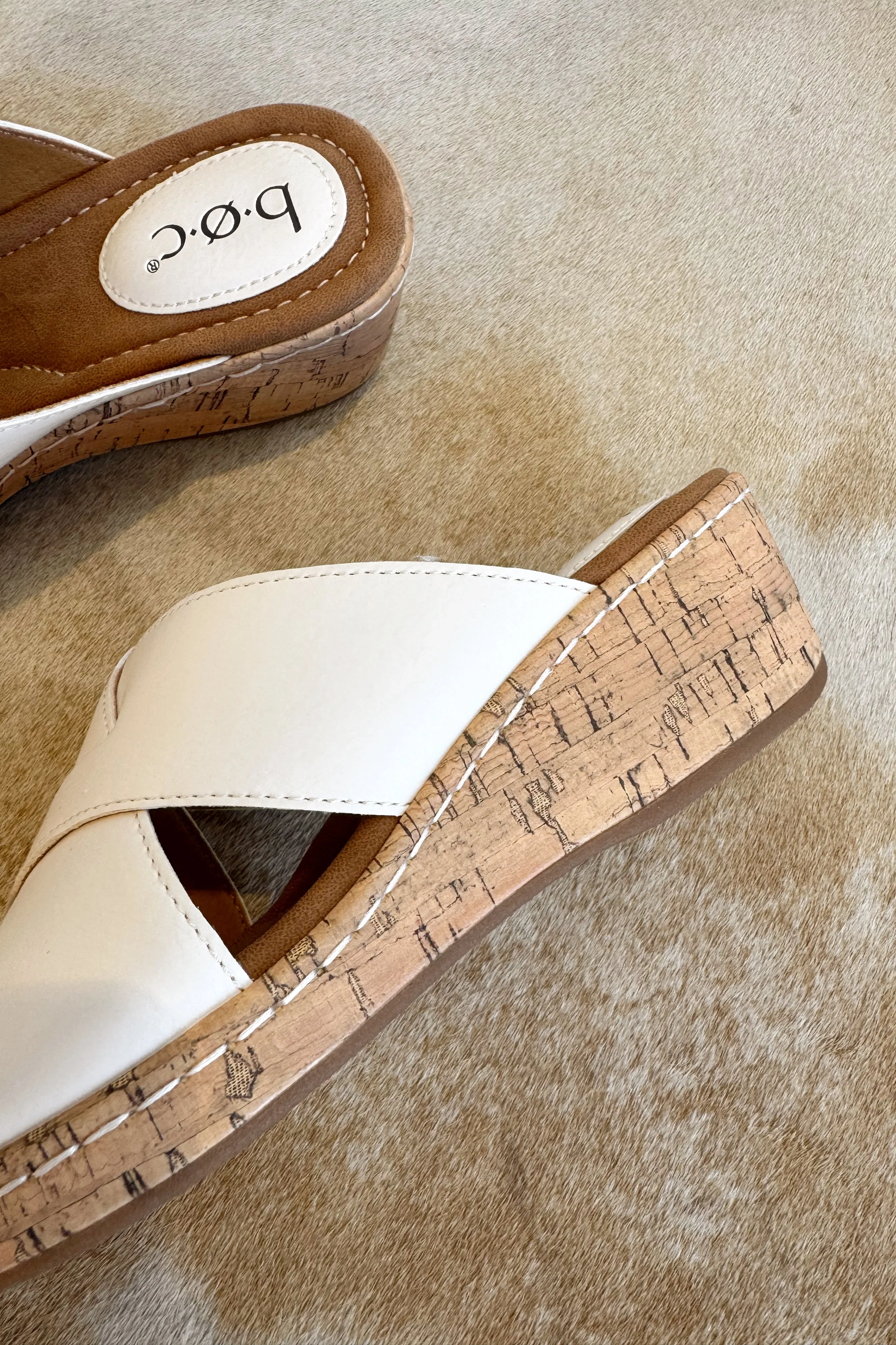 B.O.C. Born Concept Summer White Wedge Sandal - Image 3