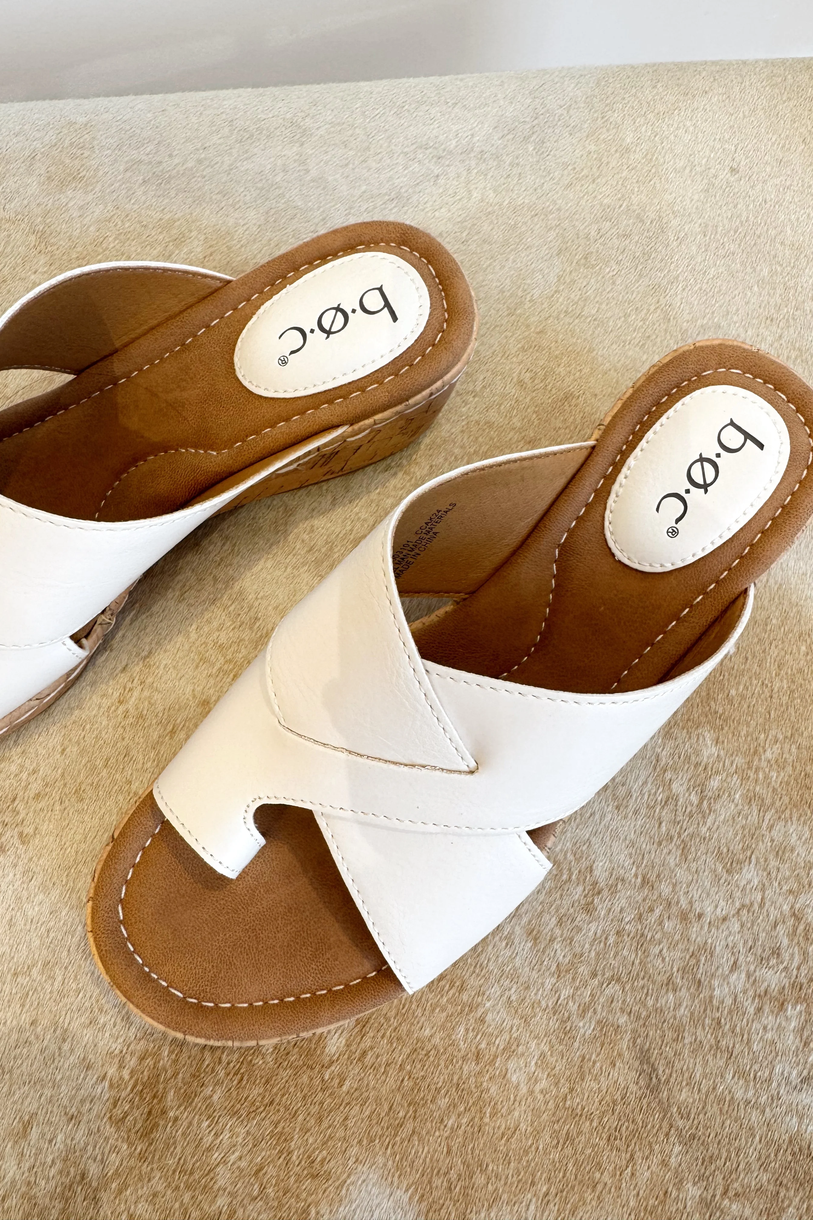 B.O.C. Born Concept Summer White Wedge Sandal - Image 4