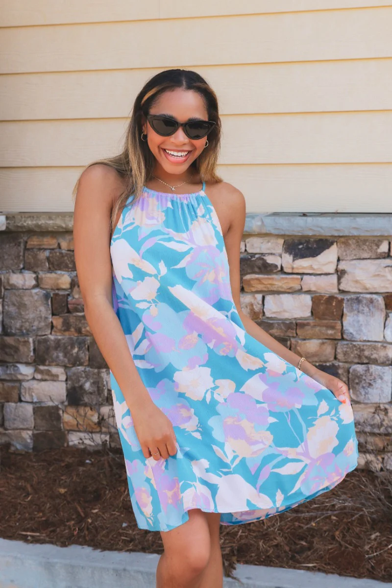 Bahama Blues Floral Dress - Image 2