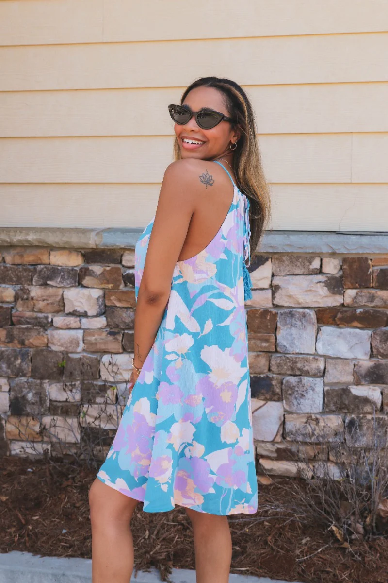 Bahama Blues Floral Dress - Image 5