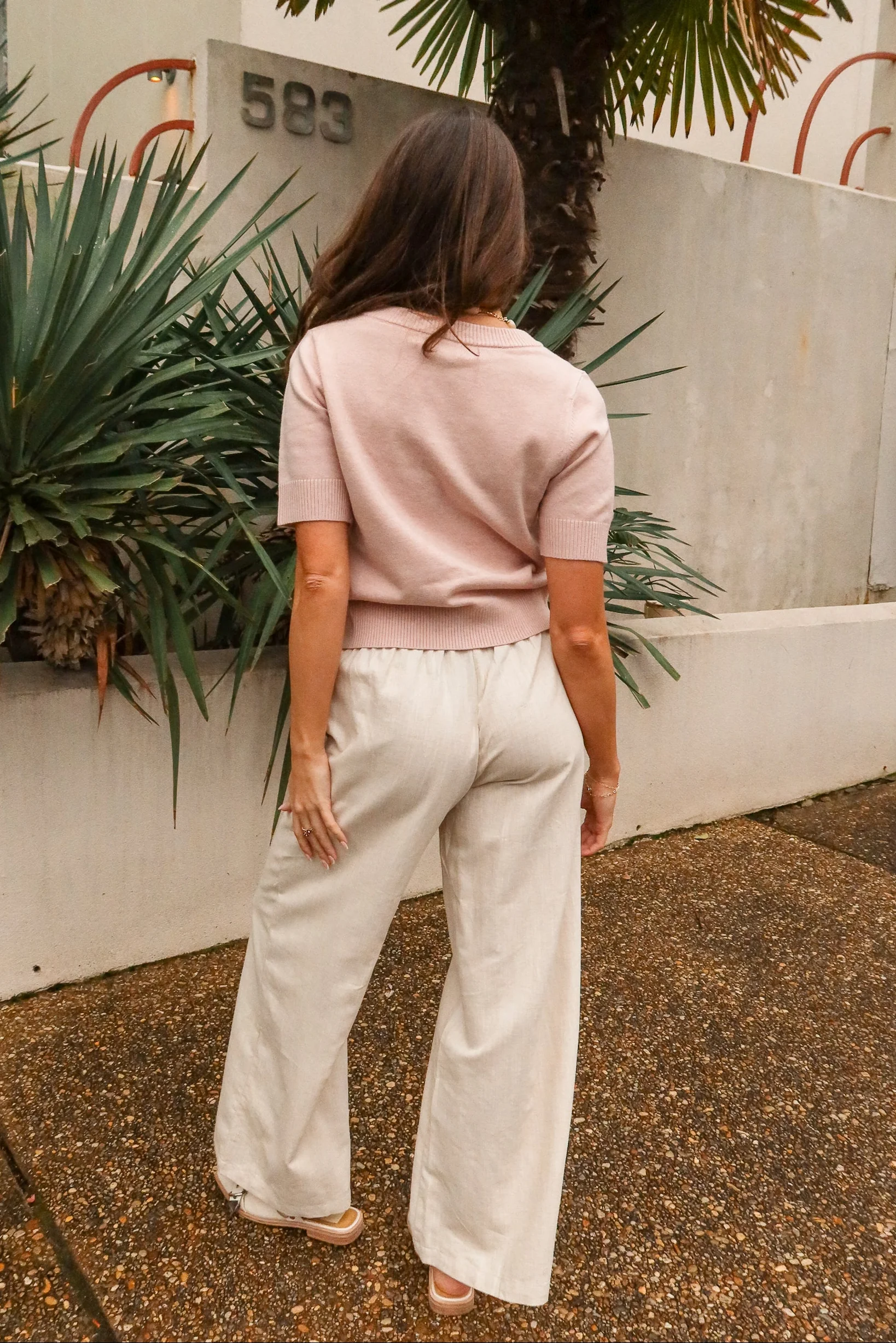 Bailey Mauve Pink Short Sleeve Cardigan - Image 6