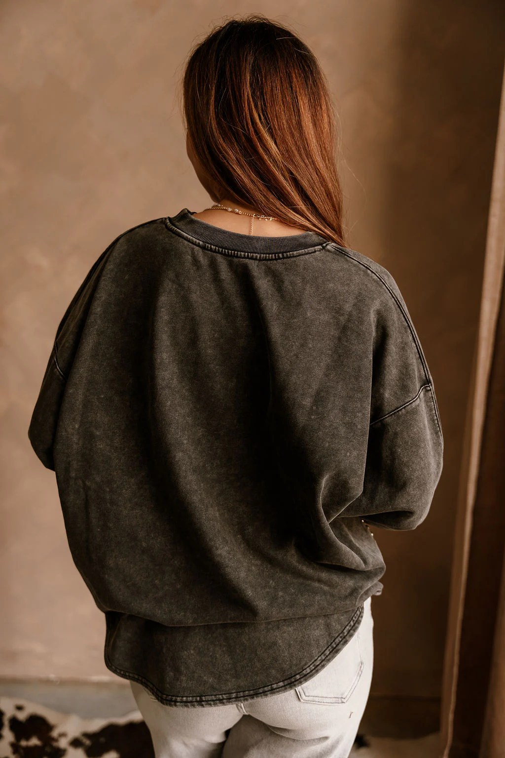 Bailey Washed Black & Studs Sweatshirt - Image 4