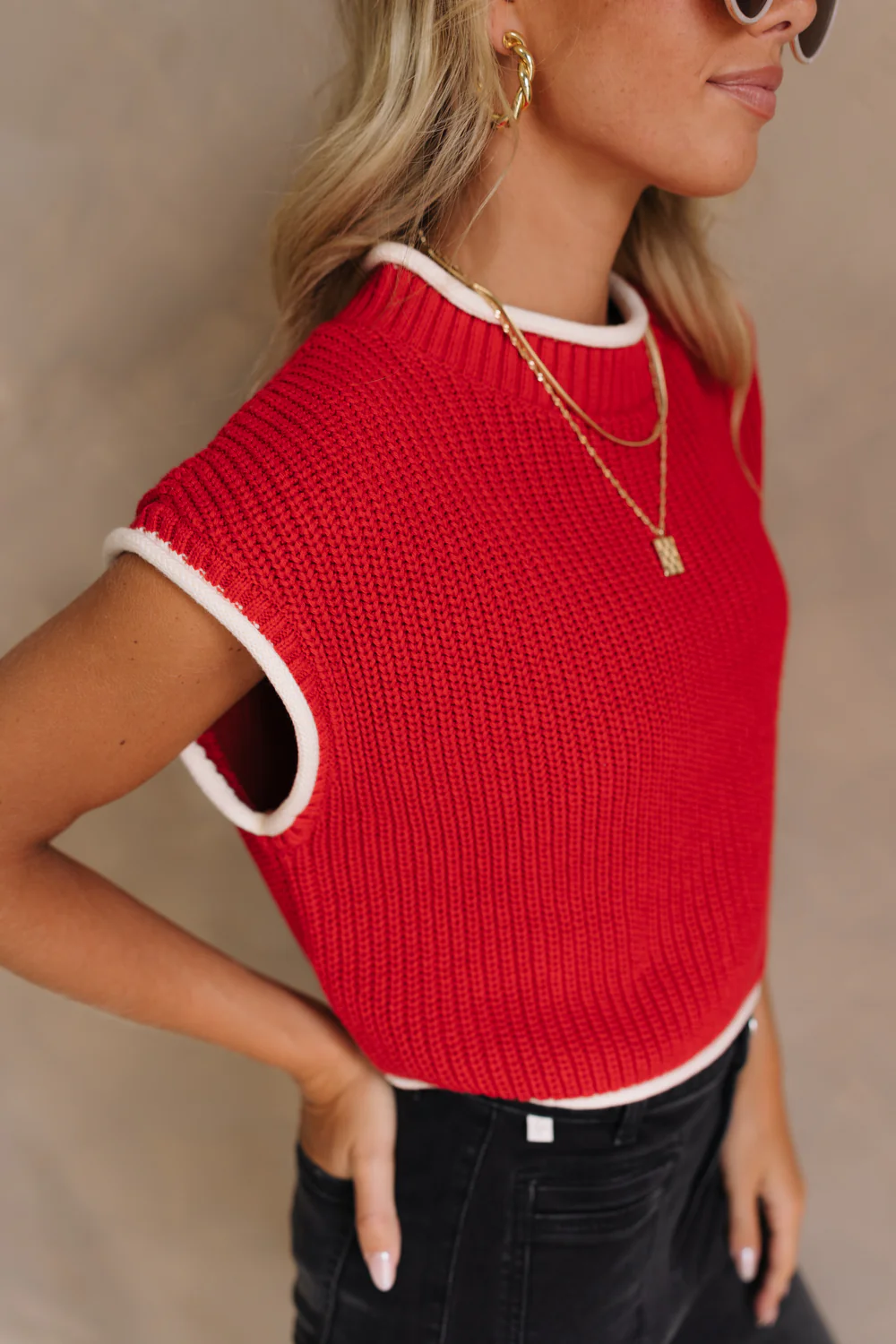Baleigh Red Knit Top - Image 8