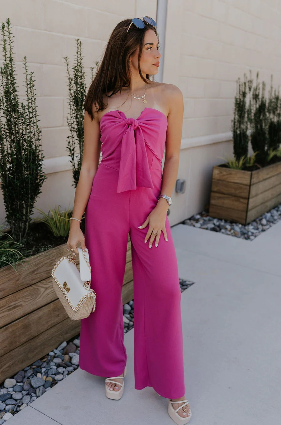 Baylee Magenta Convertible Jumpsuit - Image 2