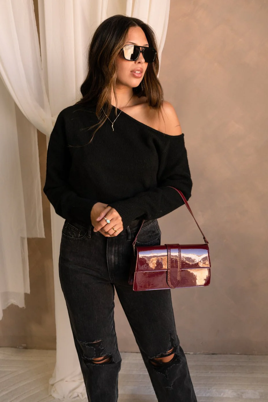 Baylor Off-The-Shoulder Sweater - Image 8