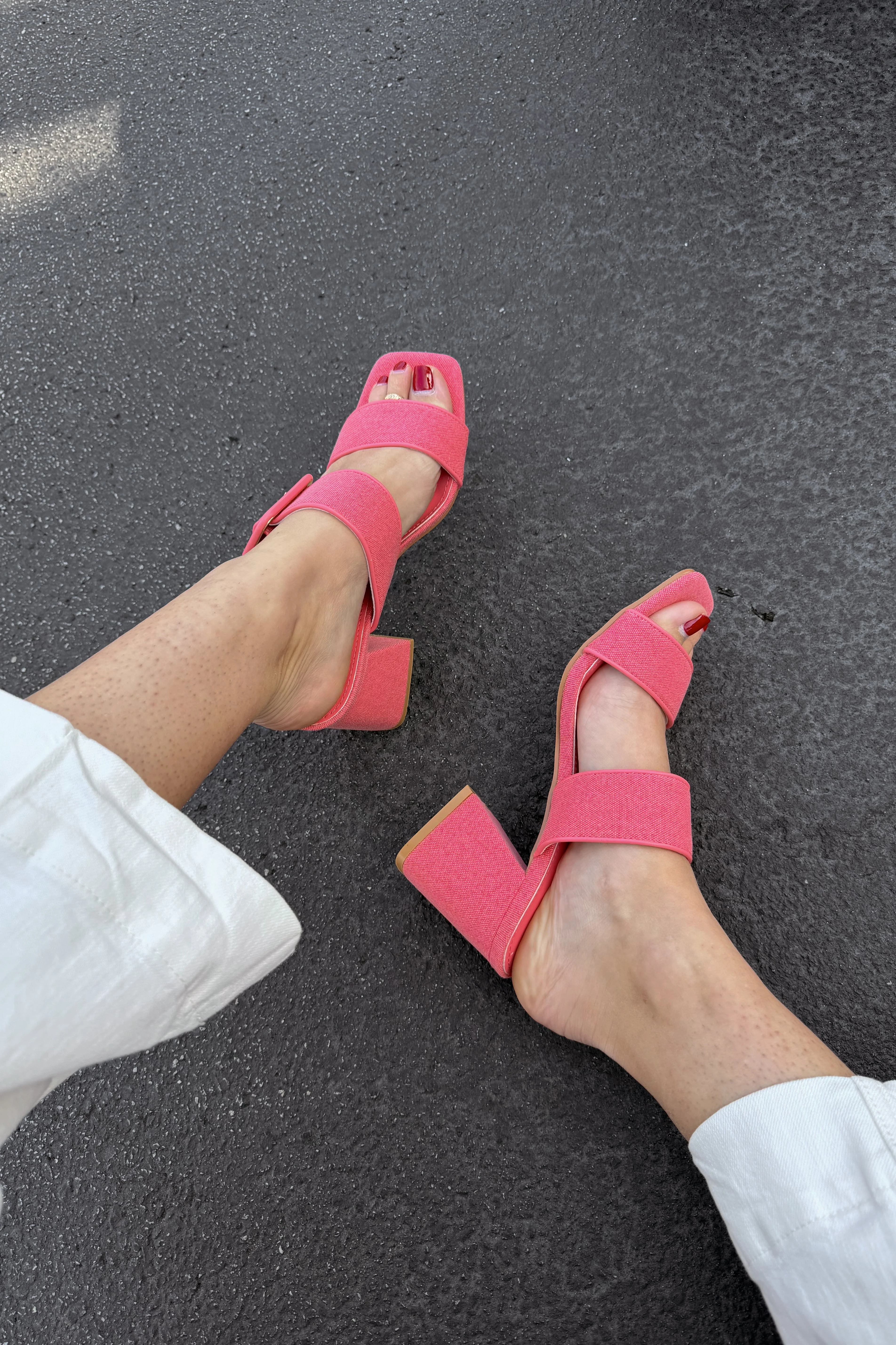 Beach by Matisse Lucy Coral Heeled Sandal