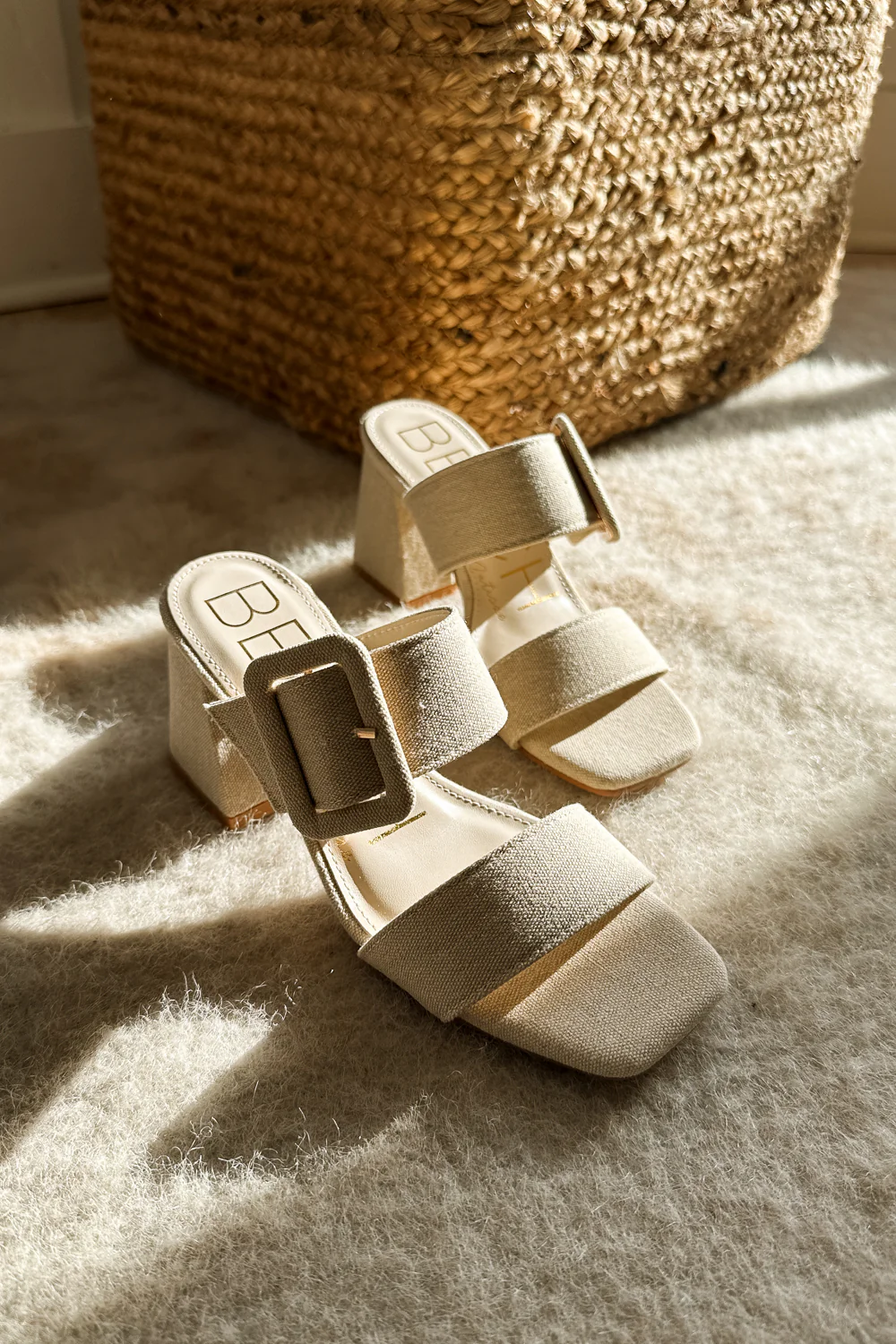 Beach by Matisse Lucy Natural Linen Heel Sandal - Image 3