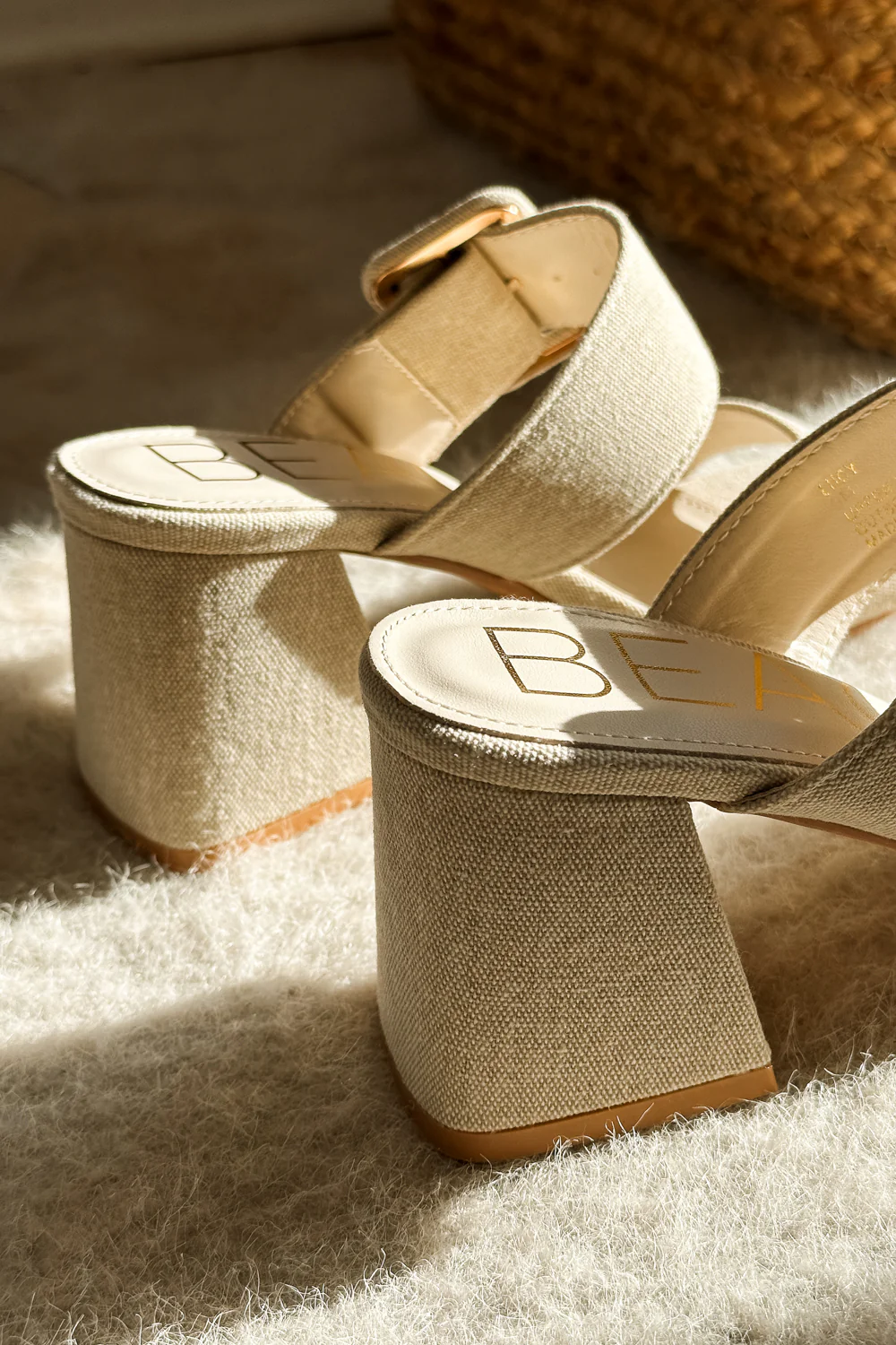 Beach by Matisse Lucy Natural Linen Heel Sandal - Image 4