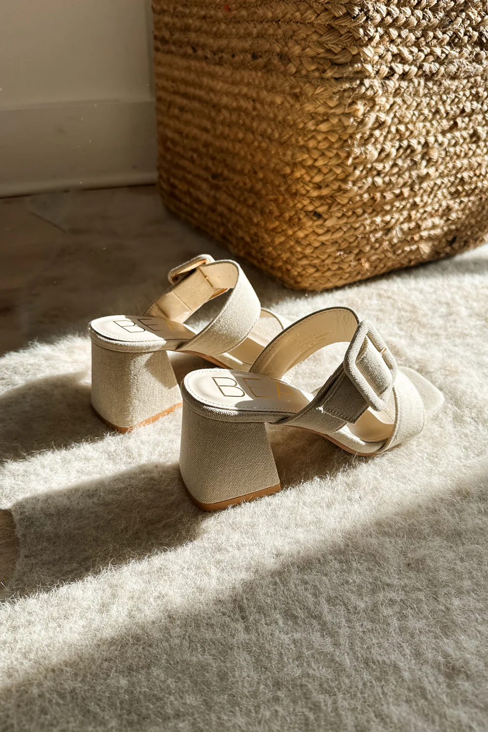 Beach by Matisse Lucy Natural Linen Heel Sandal - Image 7