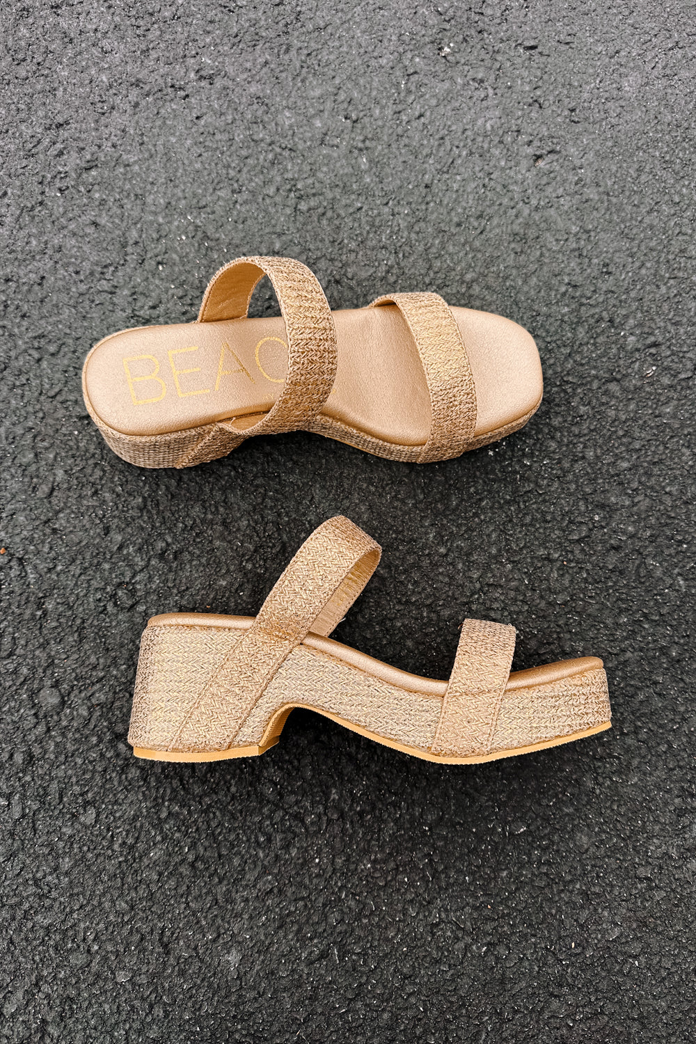 Beach by Matisse Sable Gold Platform Sandal