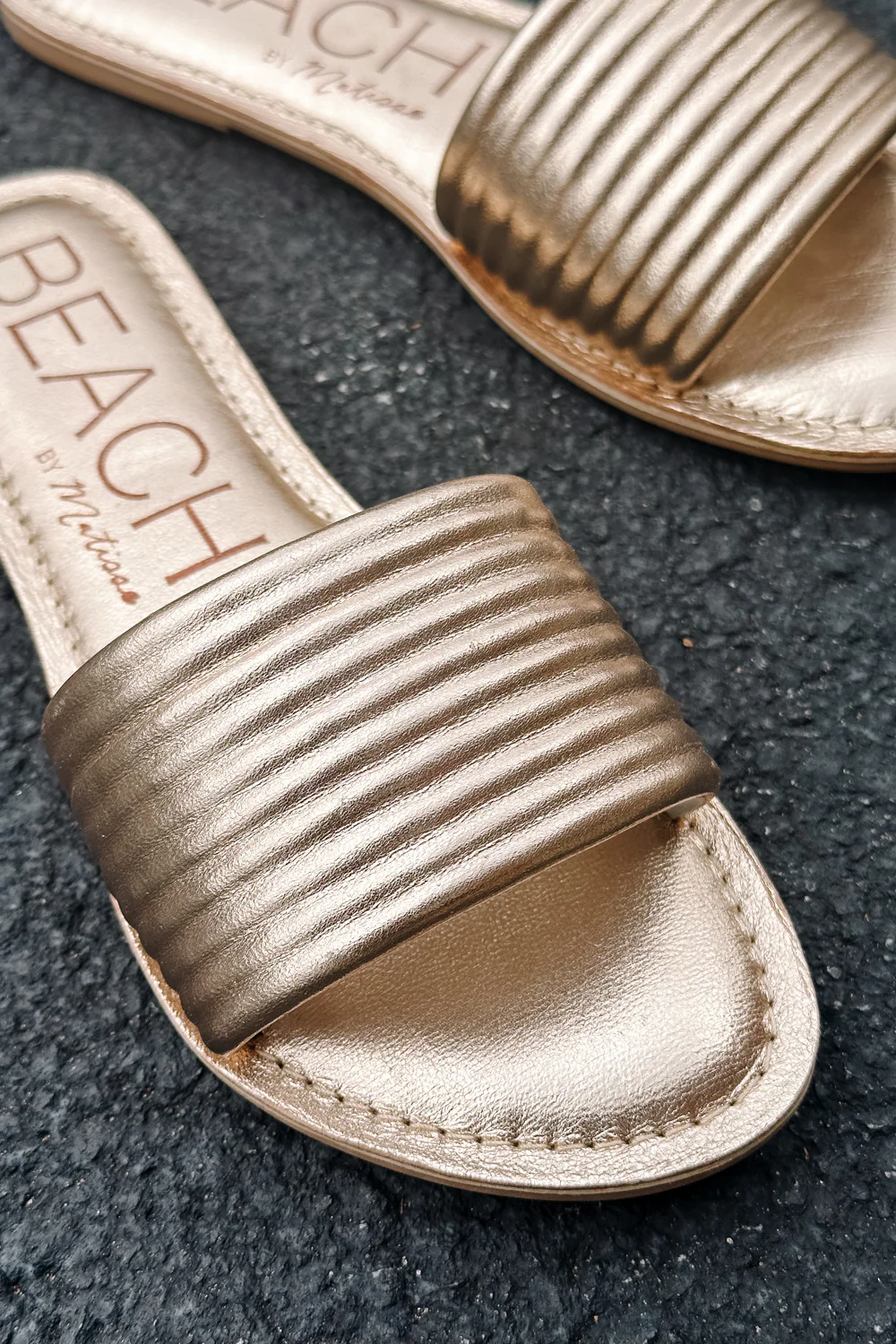 Beach by Matisse Troller Gold Flat Sandal - Image 3