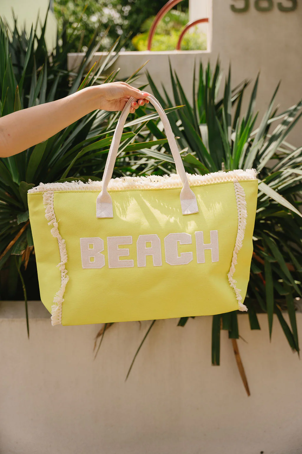 Beach Lime Yellow Tote Bag