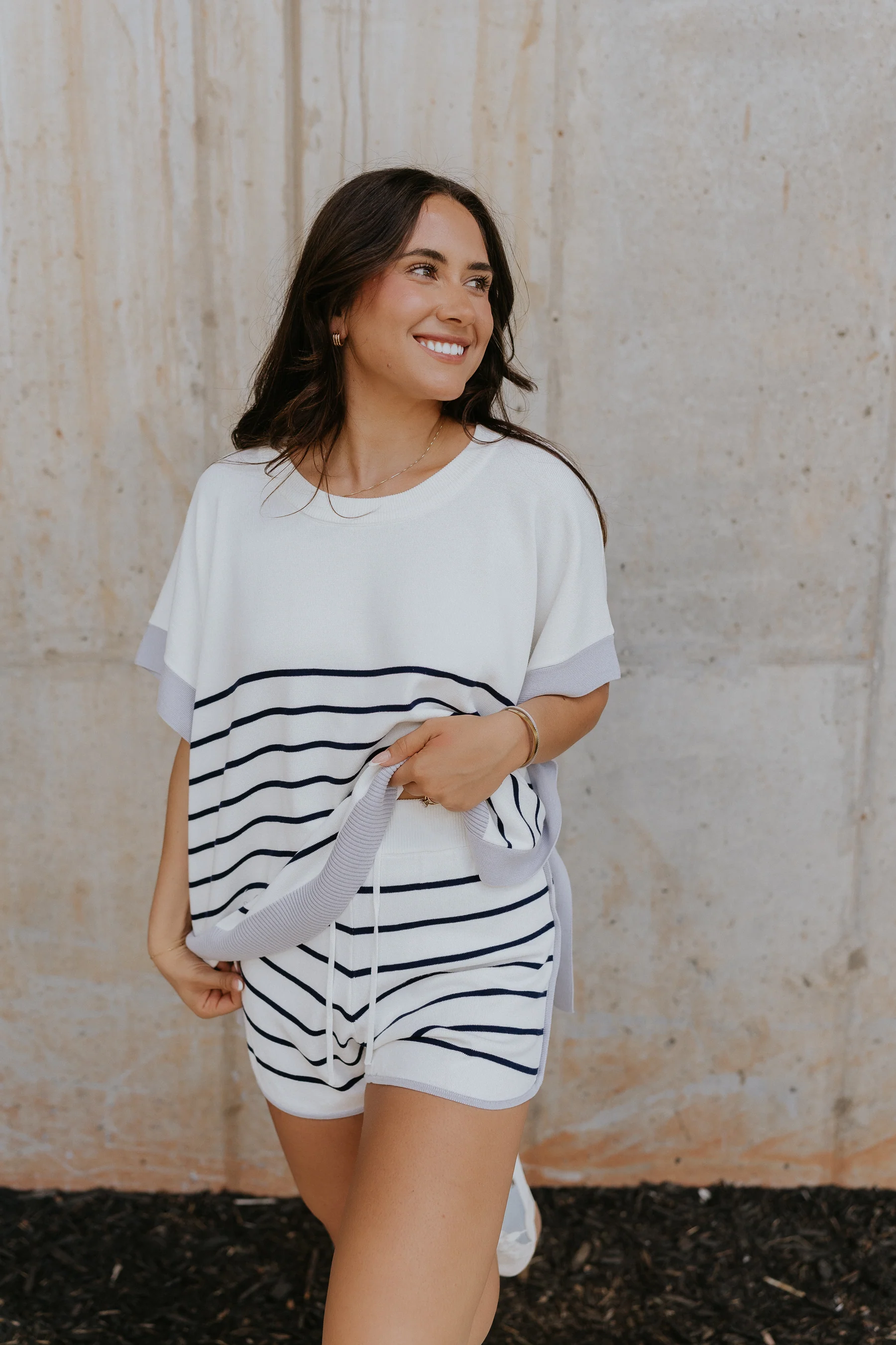Bella Rose Stripe Shorts - Image 2