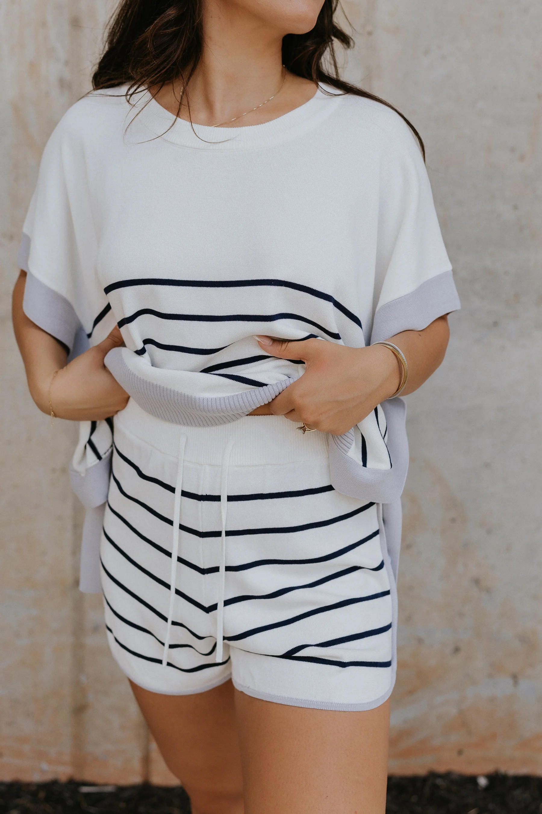 Bella Rose Stripe Shorts - Image 3