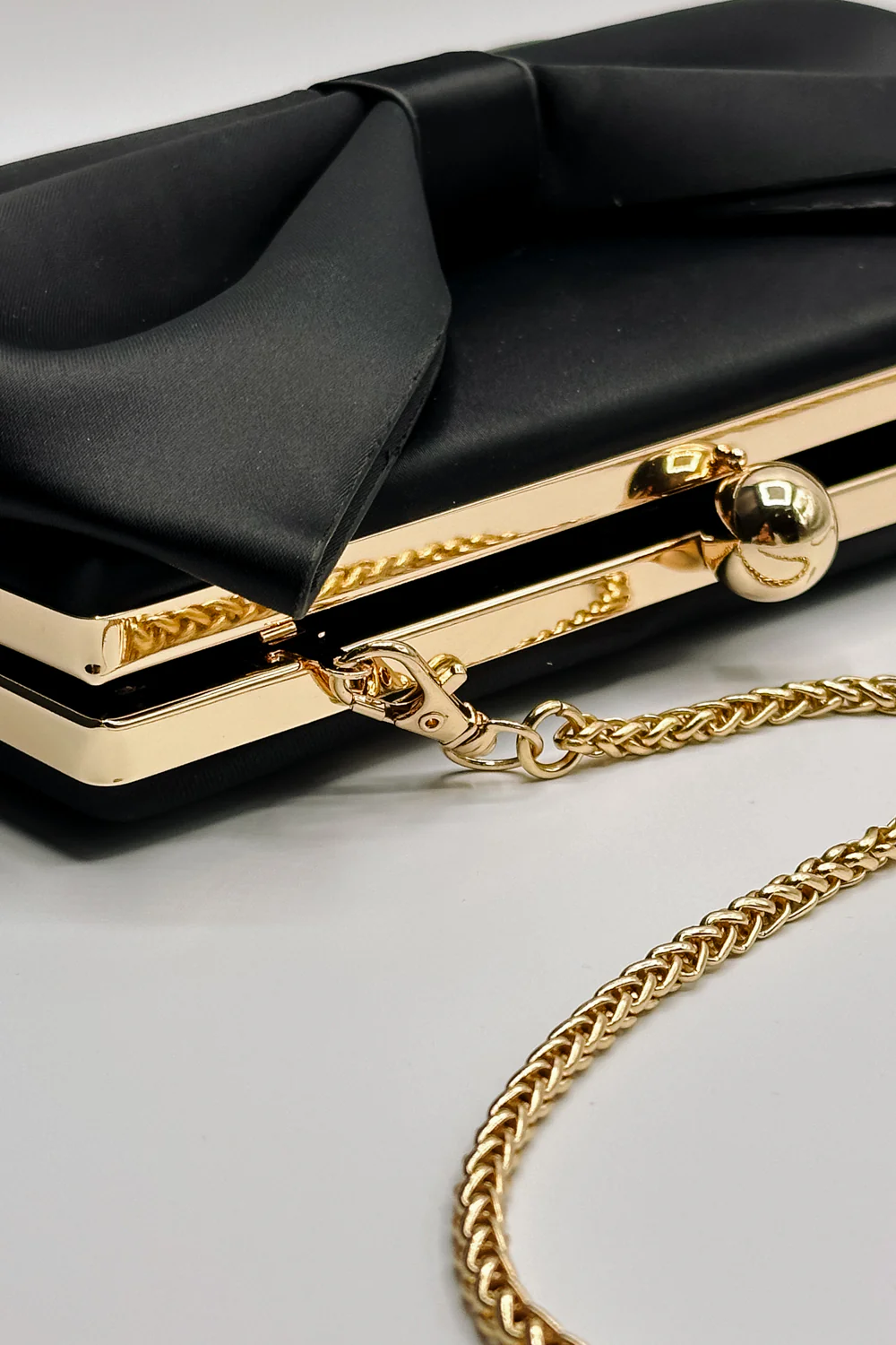 Belle Black Bow Clutch - Image 6
