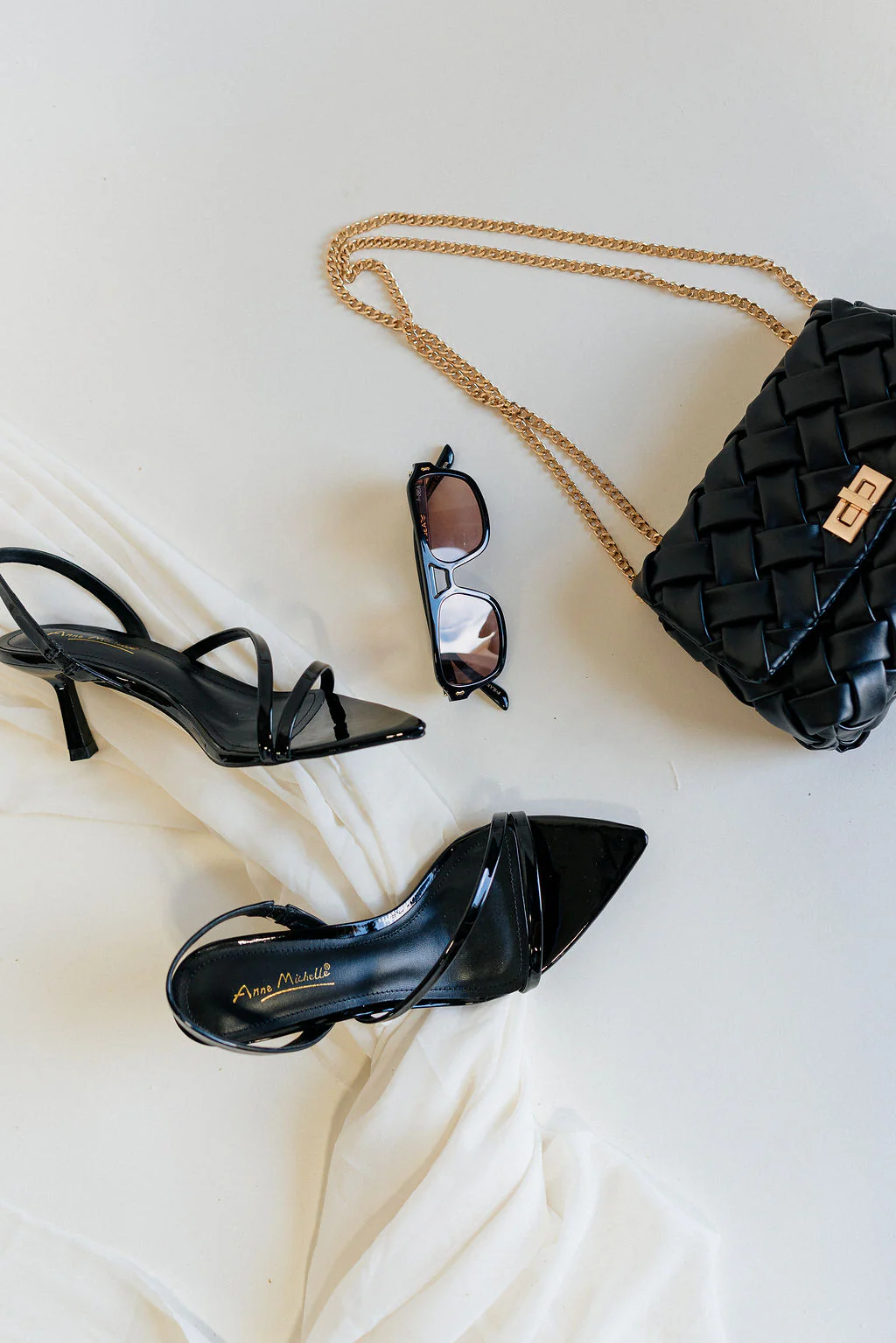 Bermuda Black Patent Open Toe Heel