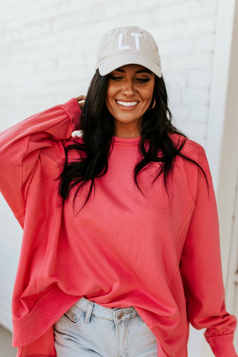 Best Of Luck Sweatshirt In Pink - Image 4