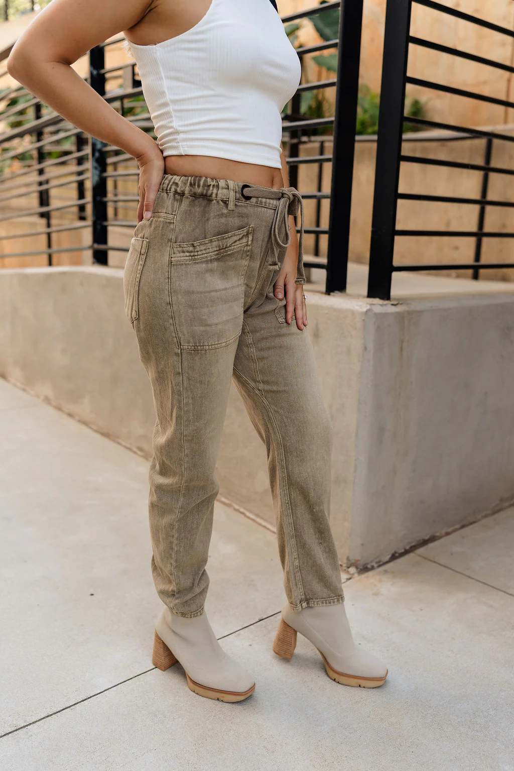 Bethany Drawstring Cargo Pants - Image 3