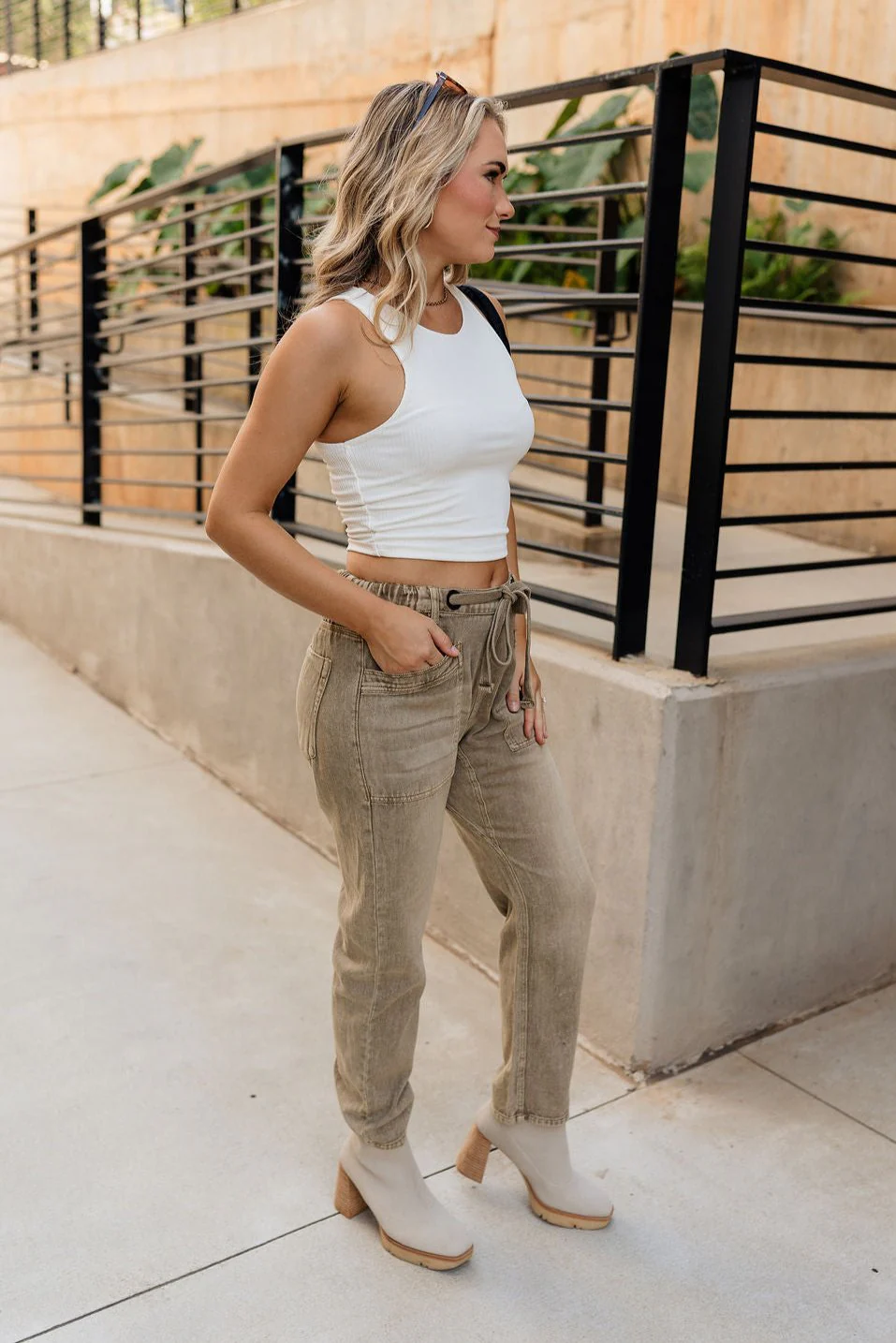 Bethany Drawstring Cargo Pants - Image 4