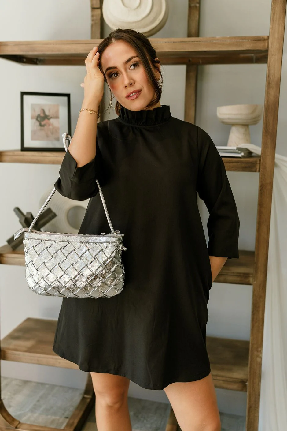 Betsy Black Bow Back Dress - Image 2