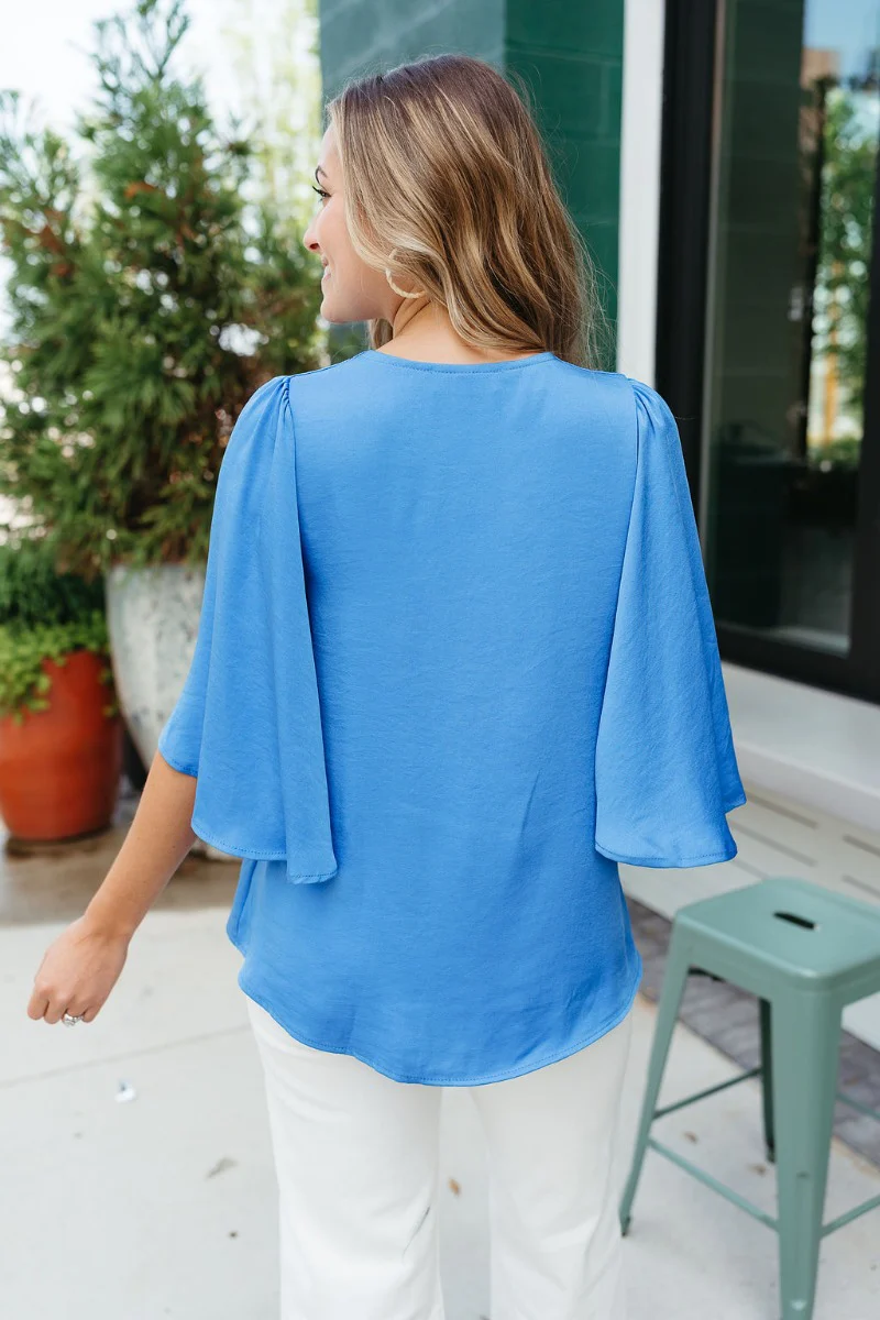 Better Days Top in Blue - Image 5
