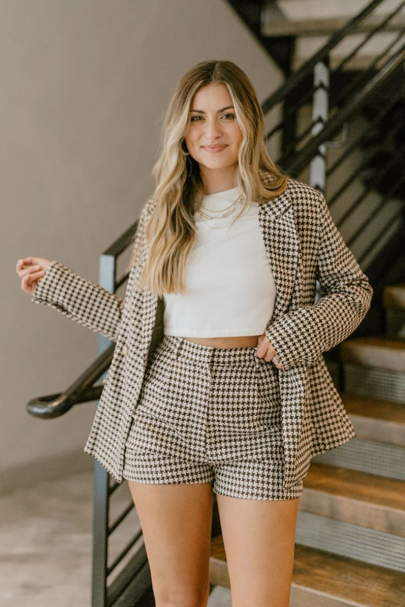 Better This Way Houndstooth Shorts - Image 3