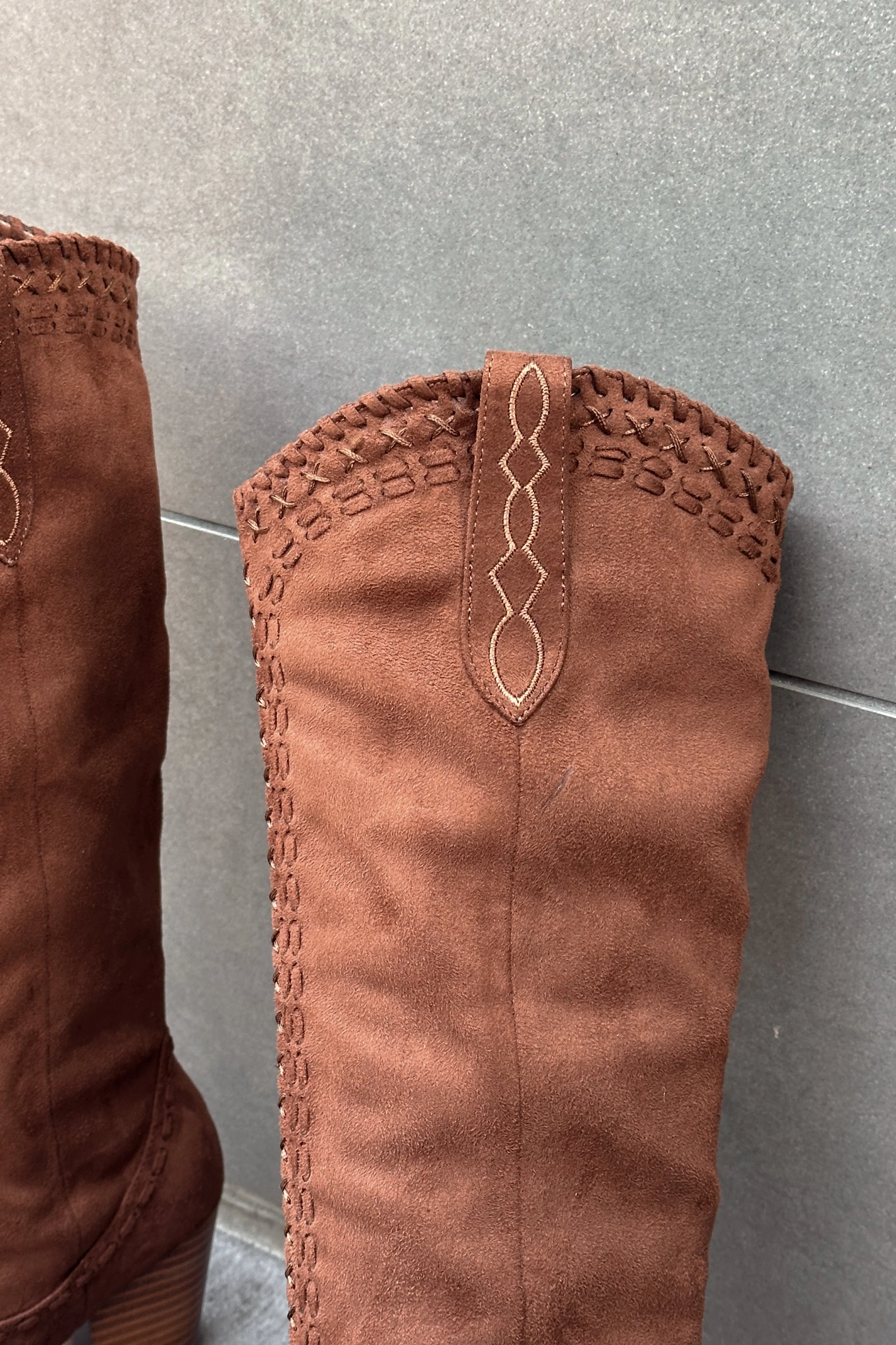 Billini Finley Brown Suede Tall Boot - Image 2