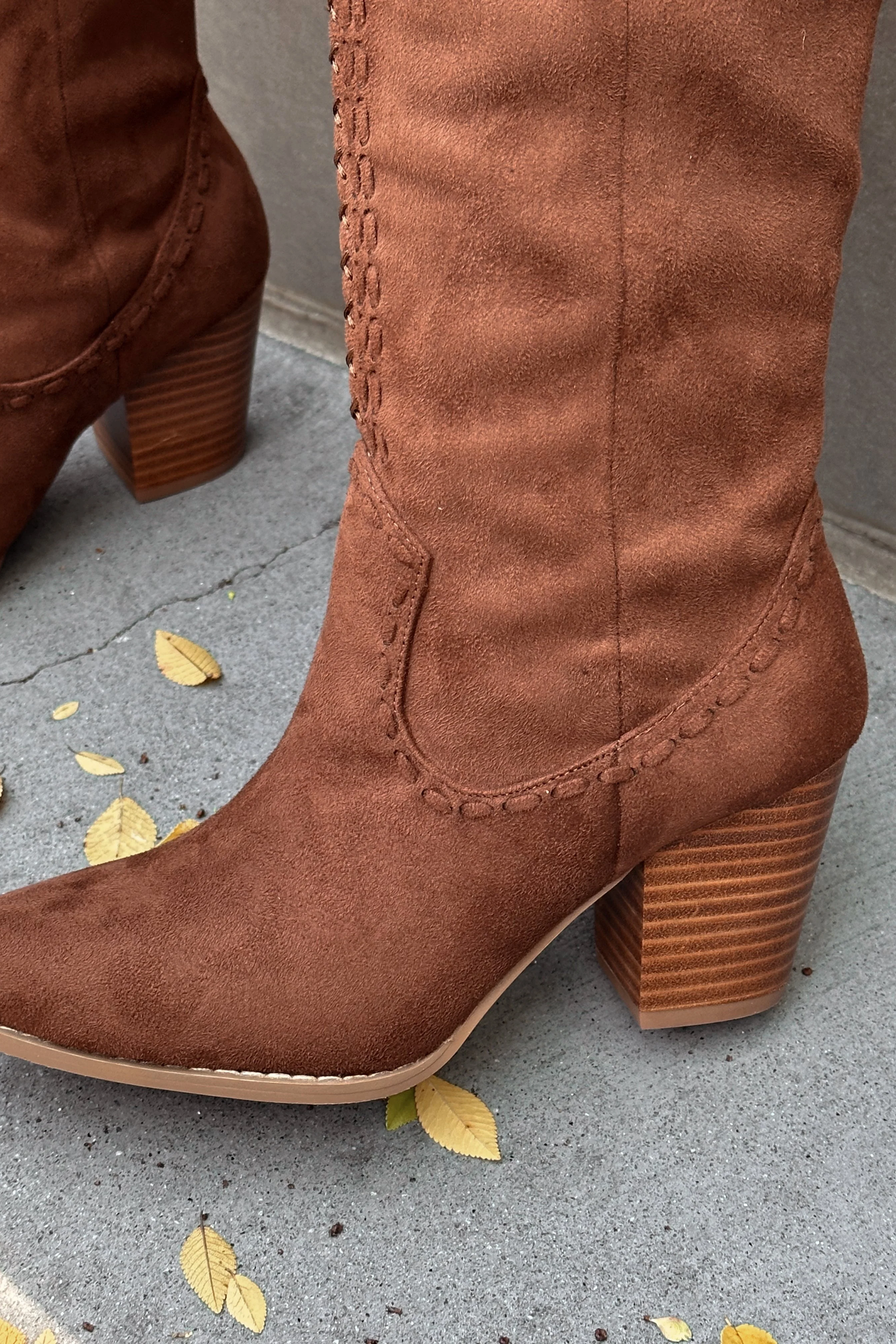 Billini Finley Brown Suede Tall Boot - Image 4