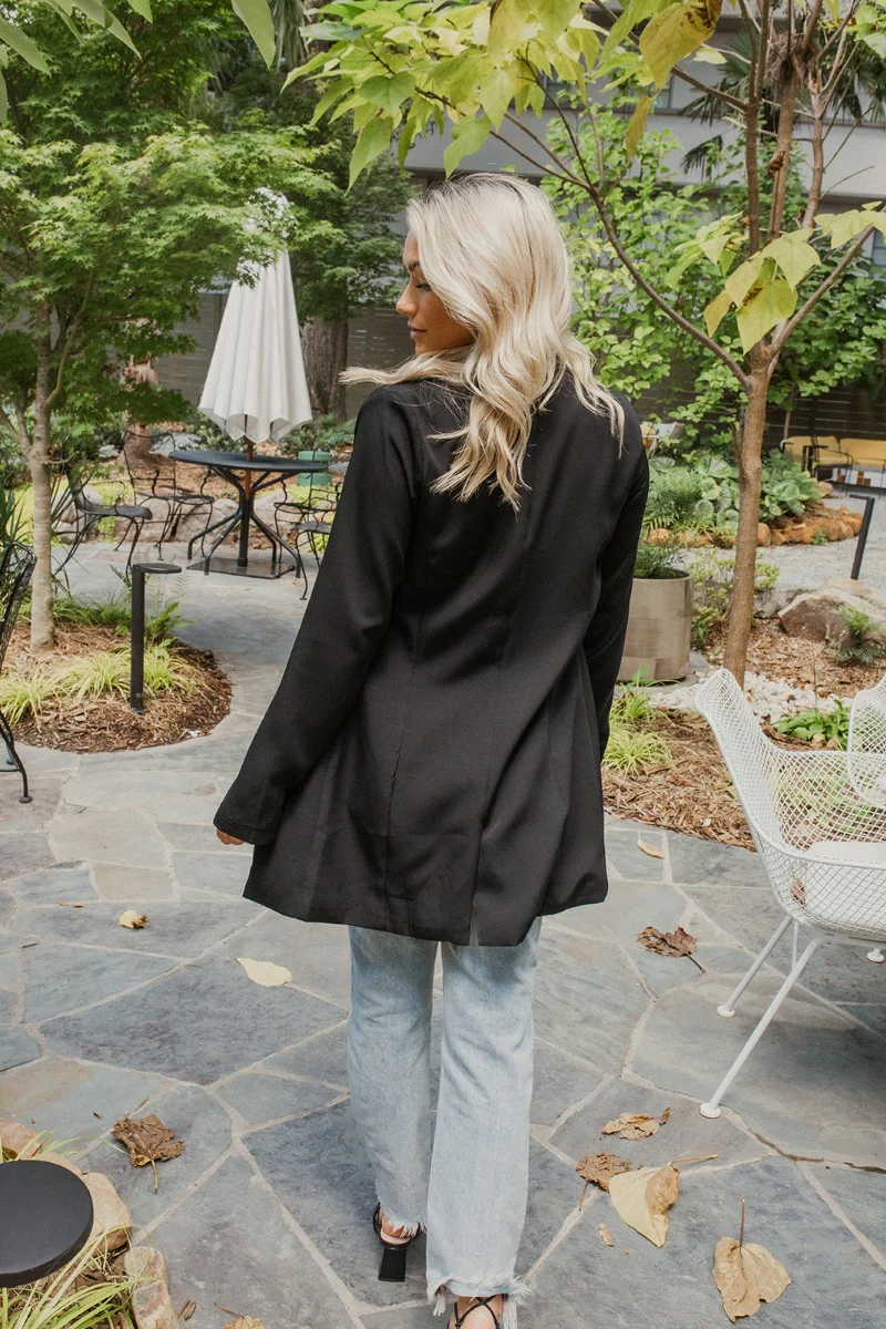 Down To Business Blazer In Black - Image 4
