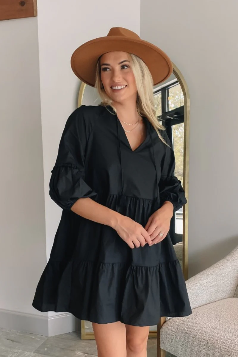 Comfort Zone Dress In Black