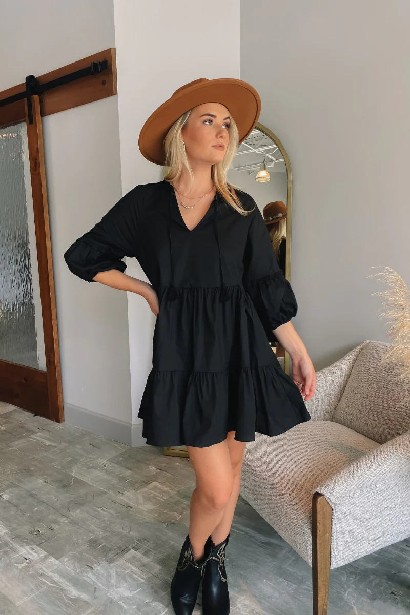 Comfort Zone Dress In Black - Image 3