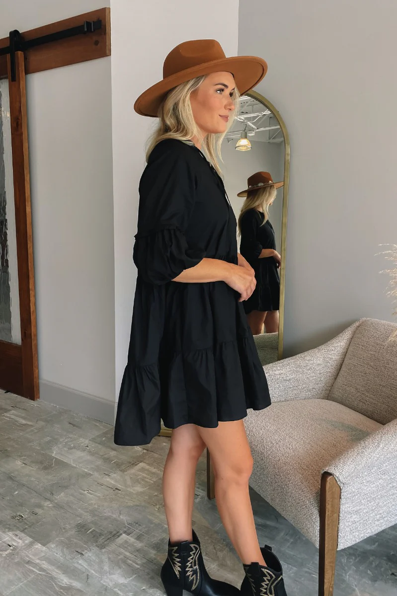 Comfort Zone Dress In Black - Image 4