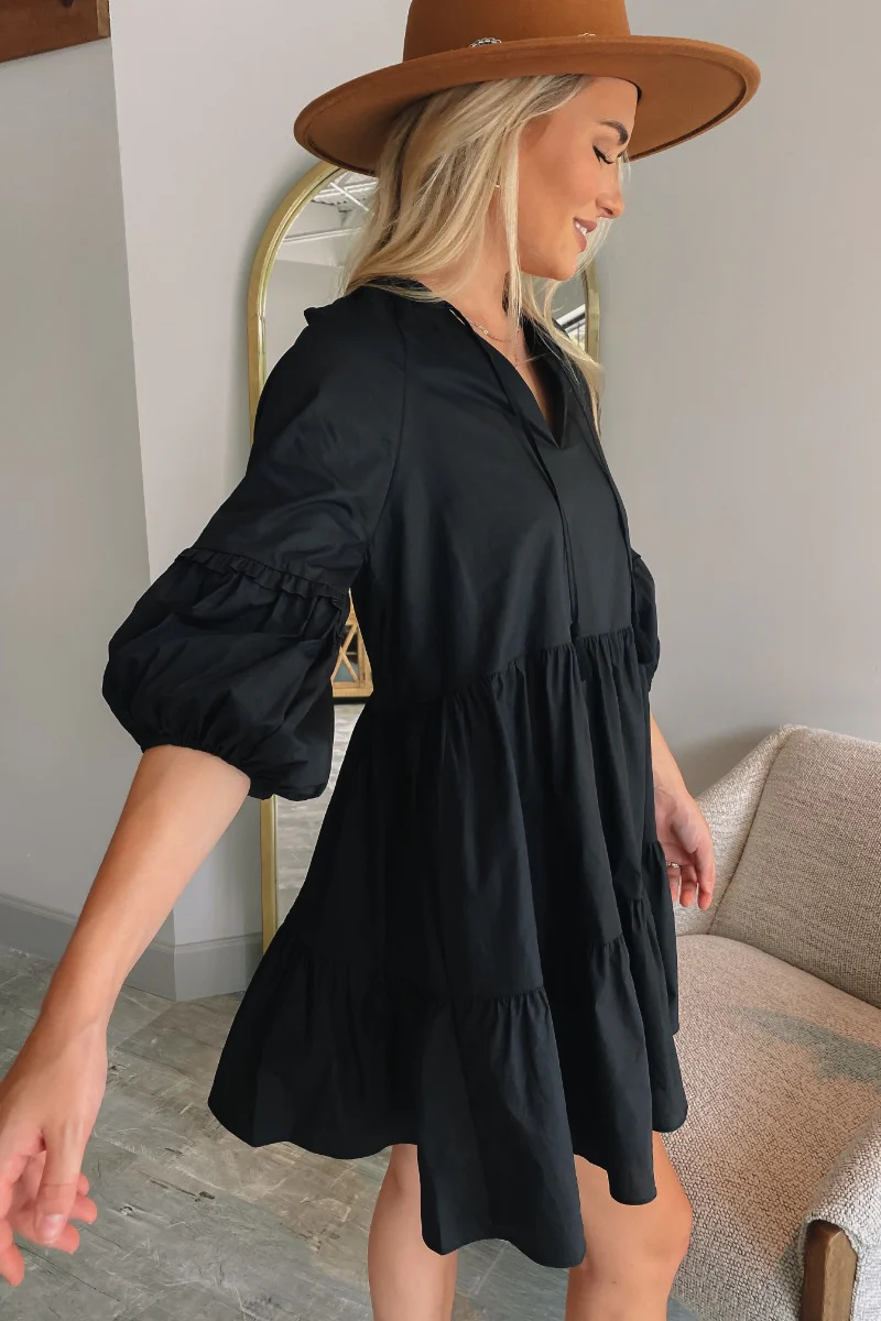 Comfort Zone Dress In Black - Image 5