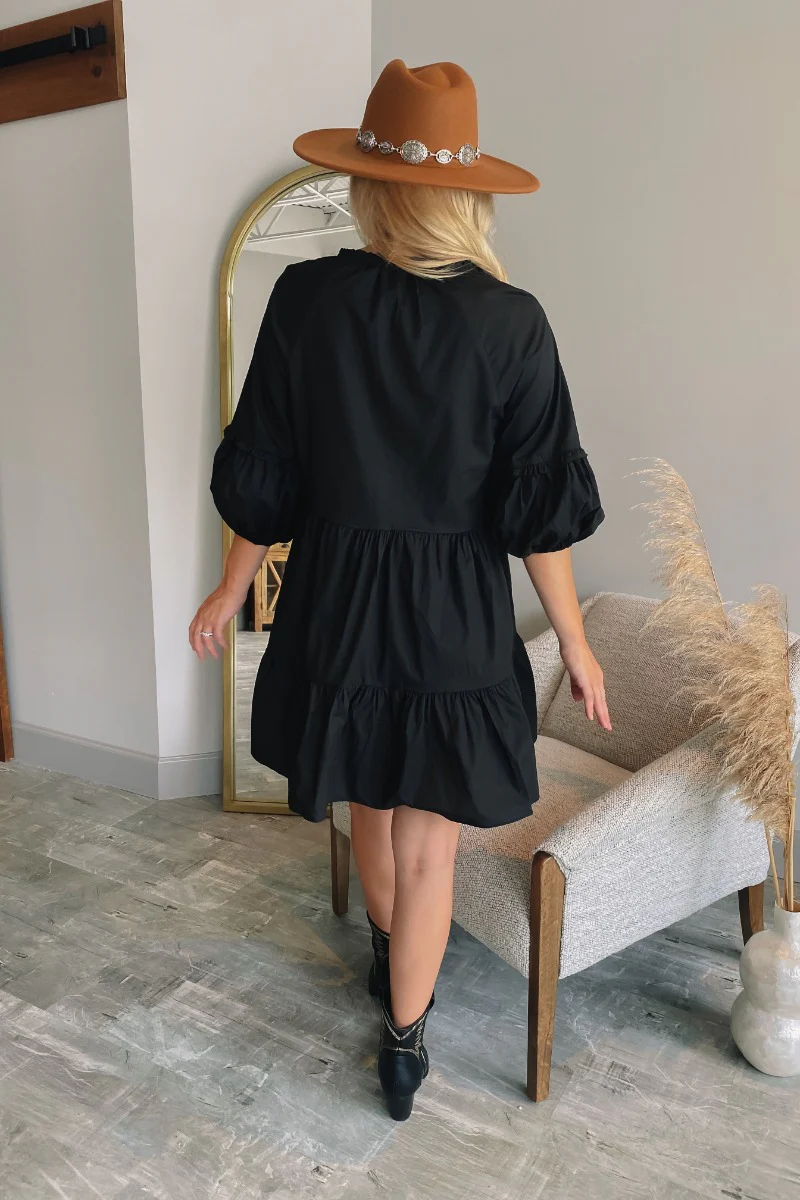 Comfort Zone Dress In Black - Image 6