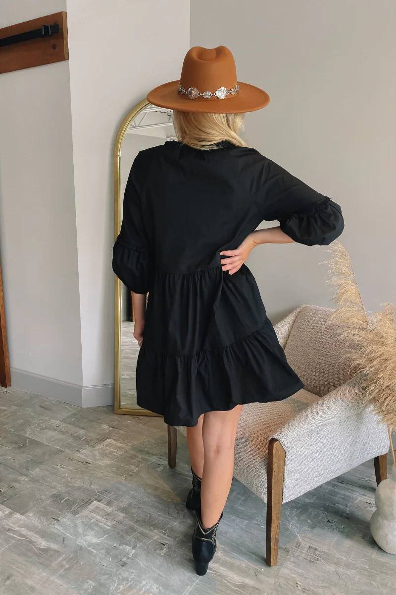 Comfort Zone Dress In Black - Image 7