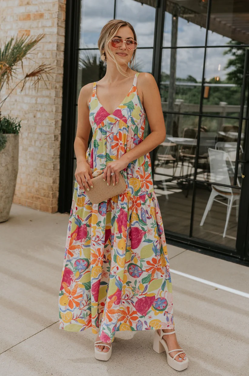 Blair Fruit & Floral Multi Midi Dress