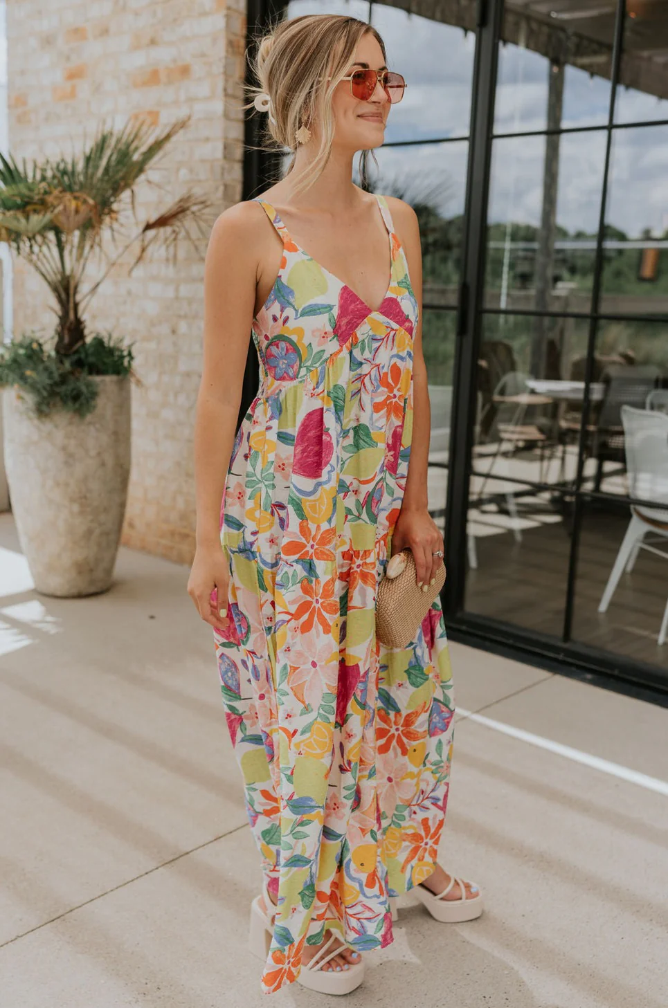 Blair Fruit & Floral Multi Midi Dress - Image 6
