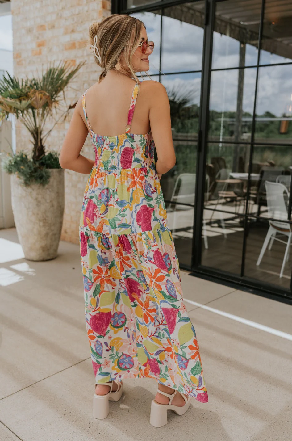 Blair Fruit & Floral Multi Midi Dress - Image 8
