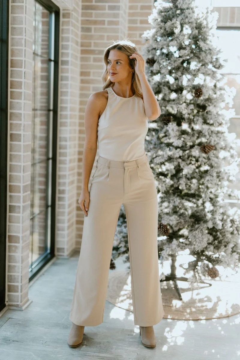 Blaire Faux-Leather Bodysuit in Cream - Image 2
