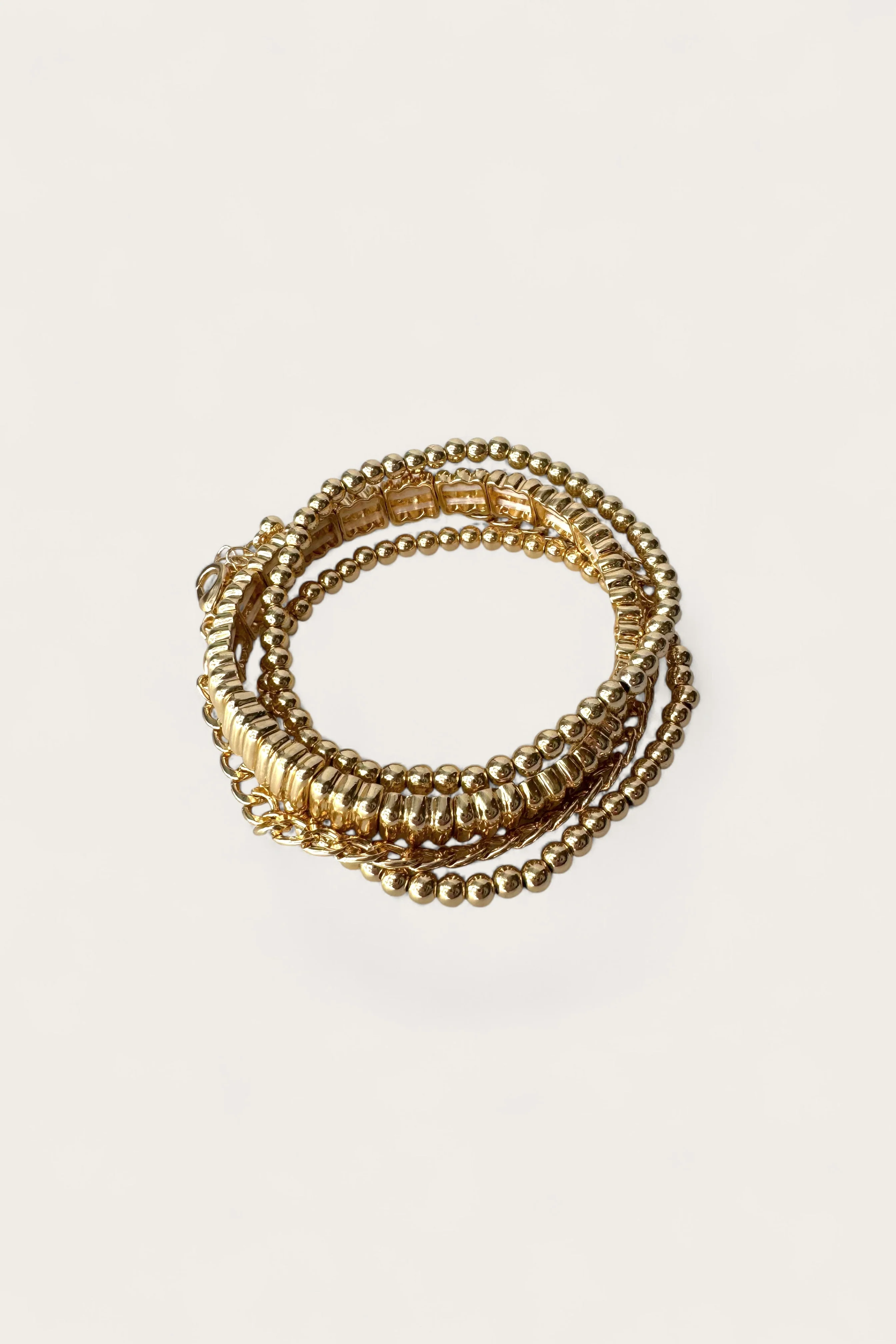 Blaire Gold Beaded Bracelet Set - Image 2