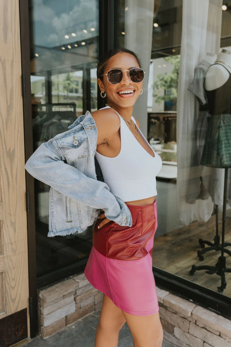 Born Diva Color-block Skirt - Image 4